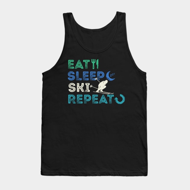 Eat Sleep Ski Repeat Tank Top by marieltoigo